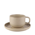 Mesa Ceramics Uno Speckle Nature Stoneware Tea Cup and Saucer 220ml