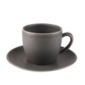 Mesa Ceramics Classico Anthracite Tea Cup and Saucer 217 ml