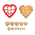 Lékué Cookie Puzzle Hearts Cookie Shapes Cutter