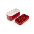 Lekue Ice Box Silicone Ice Cube Tray an Storage Box Red