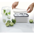 Lekue Ice Box Silicone Ice Cube Tray and Storage Box White