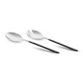 Kimono Black and 18/10 Stainless Steel Salad Server Set