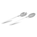 Kimono White and 18/10 Stainless Steel Salad Server Set