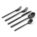 Classic Black Matte 18/10 Stainless Steel 20 Piece Flatware Set, Service for 4