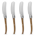 Laguiole Natural Wood Handle Butter Knife, Set of 4