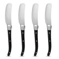 Laguiole Black Wood Handle Butter Knife, Set of 4