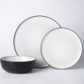 Quartz Noir 12 Piece Dinnerware Set, Service for 4