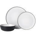 Quartz Noir 12 Piece Dinnerware Set, Service for 4