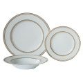 Floral Lace Gold 18 Piece Dinnerware Set, Service for 6
