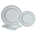 Floral Lace Platine 18 Piece Dinnerware Set, Service for 6