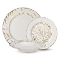 Olive Leaves Gold 18 Piece Dinnerset, Service for 6
