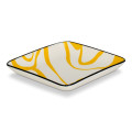 Chevron Biscotti Square Plate 12 cm