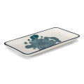 Green Petal Rectangular Plate 22cm