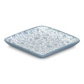 Black Daisy Square Plate 12 cm