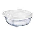 Duralex Lys Square Stackable Bowl with White Lid 11cm