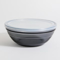 Duralex Lys Grey Round Bowl with translucent lid, 20cm