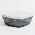Duralex Lys Square Grey Stackable Bowl with Translucent Lid 17cm