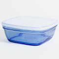 Duralex Lys / Freshbox Blue Square Bowl with Translucent Lid 17cm