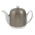 Degrenne Paris Salam White Teapot with Zinc Aluminum Lid 6 Cup