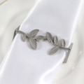 Flat Vintage Napkin Ring Silver, Set of 4