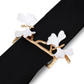 White and Gold Butterfly Napkin Rings Set of 4