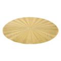 Diagonal Gold Round Vinyl Placemat 38 cm