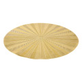 Diagonal Gold Round Vinyl Placemat 38cm