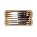 Laguiole Premium Steak Knife Black Handle, Set of 6 