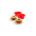 Lékué Mini Savarin Bundt Cake Pan Mould 15cm Set of 2 Red