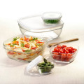 Duralex Lys Square Stackable Bowl with White Lid