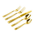 Padova Gold 18/10 Stainless Steel 20 Piece Flatware Set