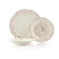 Rose Blossom 18 Piece Dinnerware Set, Service for 6