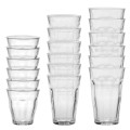 Duralex Picardie Clear Glass Tumblers Assorted Sizes, 18 Piece Set in Gift Box