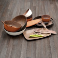 Bamboo Walnut Salad Bowls and Servers