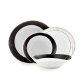 Black Elegance 16 Piece Dinnerset, Service for 4