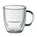 Double Wall Tasses à Café à motif de Sourire 350 ml, Ensemble de 2