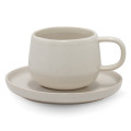 Mesa Ceramics Uno Marbre Tasse à thé et Soucoupe en Grès, 225 ml