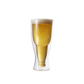 Double Double Ensemble de 2 Verres à Bière à motif de Bouteille inversée, 350 ml 